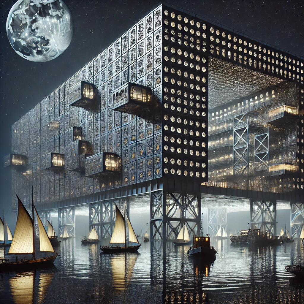 ChatGPT4.0 + The Diamond Age + Perforated Buildings